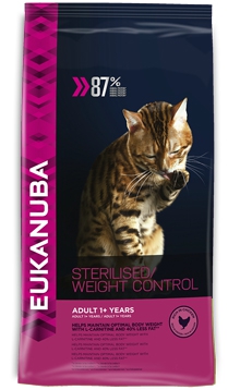 Eukanuba Sterilised Weight Control для стерилизованных кошек низкокалорийный