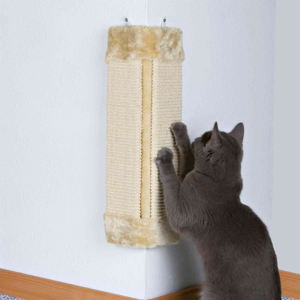 Когтеточка МяуХаус ковровая с пропиткой угловая для кошек 20*1,5*60 см